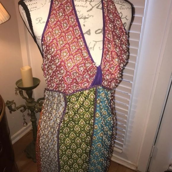 COPY - BEAUTIFUL BEADED HALTER DRESS - Picture 5 of 5